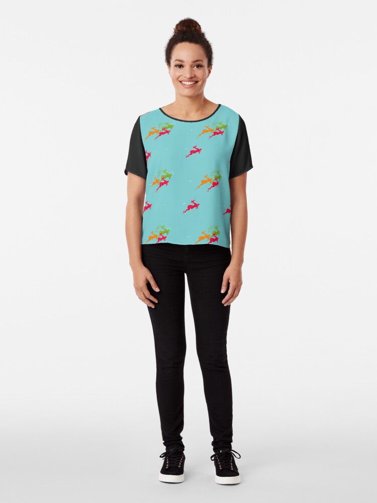 Alternate view of Winer Deer Chiffon Top