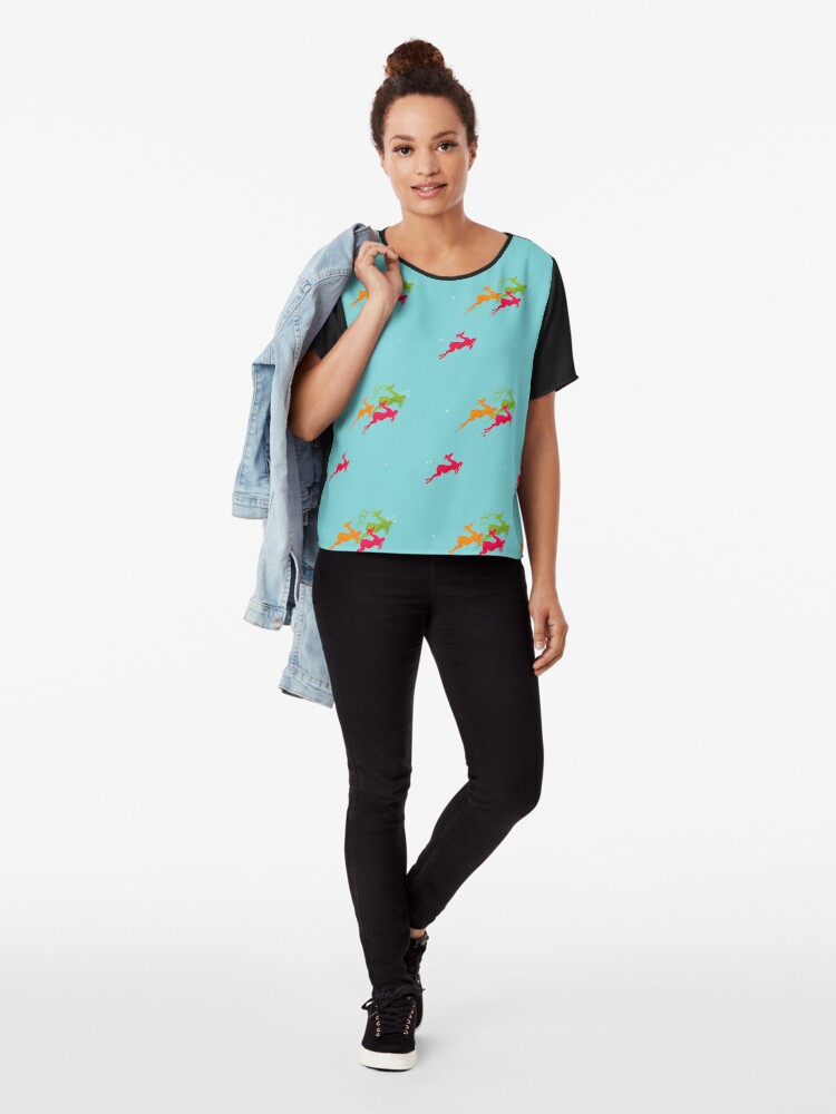 Alternate view of Winer Deer Chiffon Top