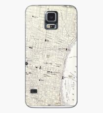Vintage Map of Philadelphia (1885) Hülle & Klebefolie für Samsung Galaxy