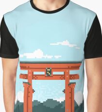 Torii Gate Pixel Art Graphic T-Shirt