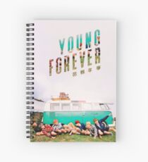 Colorful Young Forever BTS Edit Spiral Notebook