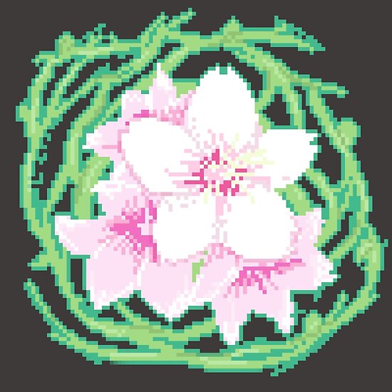 "Cherry Blossom Pixel Art" Poster by Knifebook | Redbubble