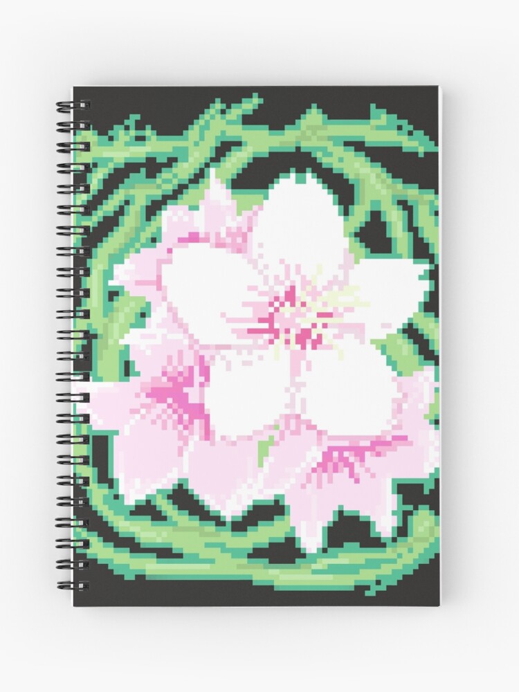 Fleur De Cerisier Pixel Art Cahier à Spirale