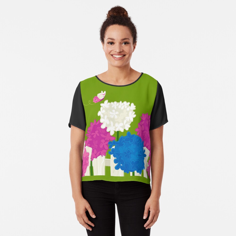 Flower Garden Chiffon Top