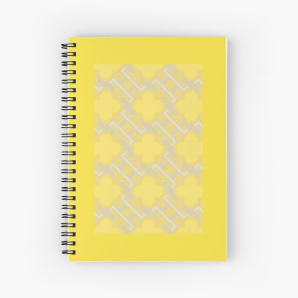 Yellow Geometric Pattern Spiral Notebook