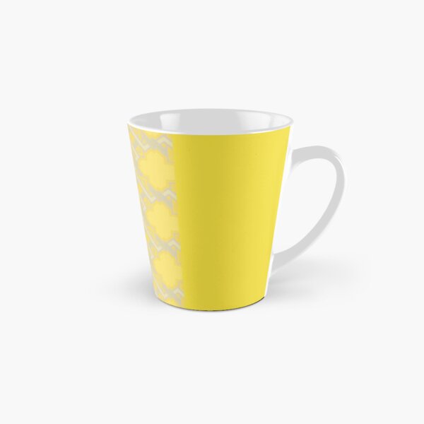 Yellow Geometric Pattern Tall Mug