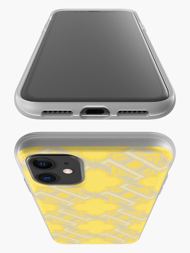 Alternate view of Yellow Geometric Pattern iPhone Case & Cover