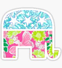 Lily Pulitzer Republican Elephant Sticker