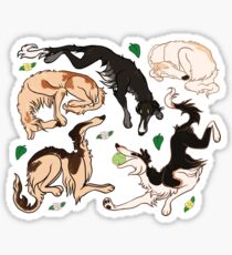 borzoi pattern Sticker