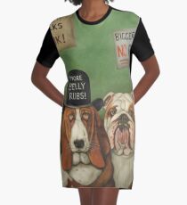 Dogs On Strike Graphic T-Shirt Dress