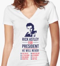 Rick Astley Für den Präsidenten Shirt mit V-Ausschnitt