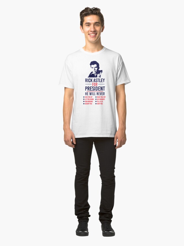 rick astley tee shirts