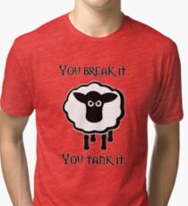 You Tank It - sheep (clean) Tri-blend T-Shirt