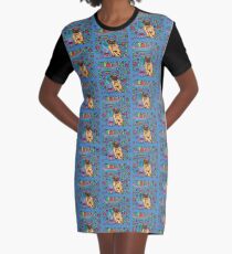 Sleepy Pug Graphic T-Shirt Dress