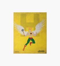 Hawkman - Superhero Minimalist Alphabet Print Art Art Board