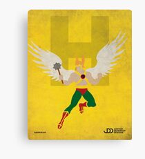 Hawkman - Superhero Minimalist Alphabet Print Art Canvas Print