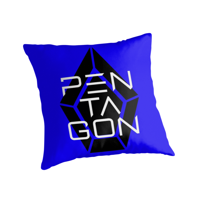 Pentagon Kpop Logo Throw Pillows By Paolaazeneth Redbubble