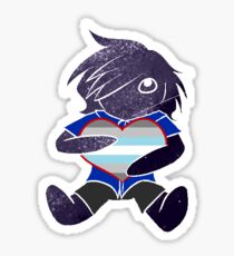 Space Child - Demiboy Heart Sticker Sticker