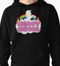 Heavy Metal Unicorn Rainbow Pullover Hoodie