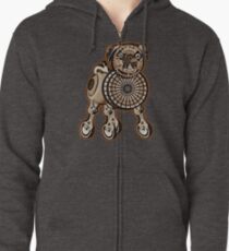 Steampunk Pug Zipped Hoodie