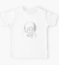 Woman with Halloween Skull Reflection In Mirror Kids Tee