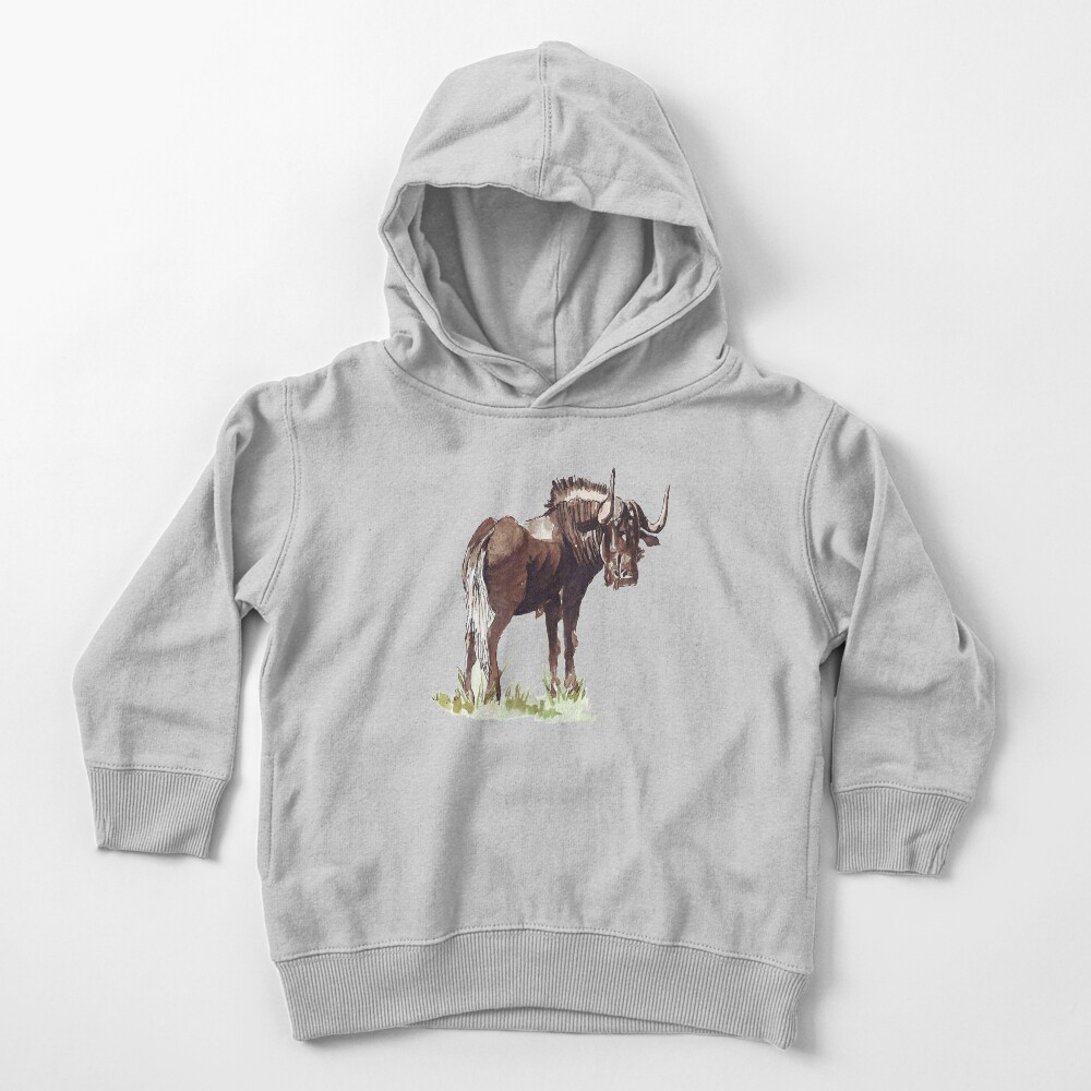 Black Wildebeest (Connochaetes gnou) Toddler Pullover Hoodie