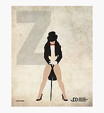 Zatanna - Superhero Minimalist Alphabet Print Art Photographic Print