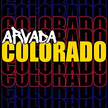 Artwork thumbnail, Arvada Colorado State Flag Typography by that5280lady