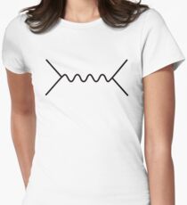 Feynman Diagram - Black Women's Fitted T-Shirt