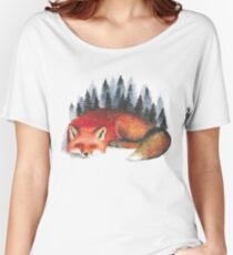 Camiseta ancha para mujer Dormir Fox