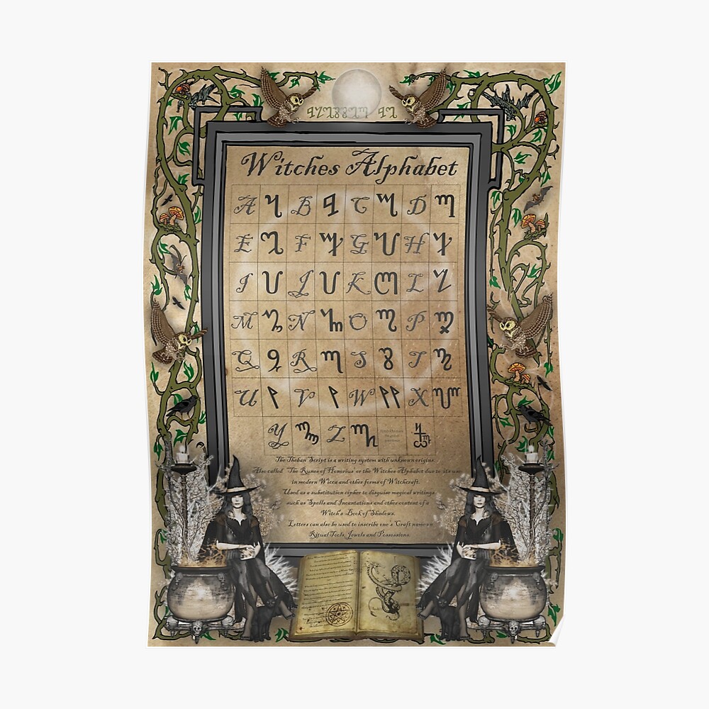 "Witches Alphabet" Poster By Magicalartz | Redbubble