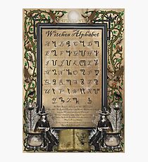 Witches Alphabet Photographic Print