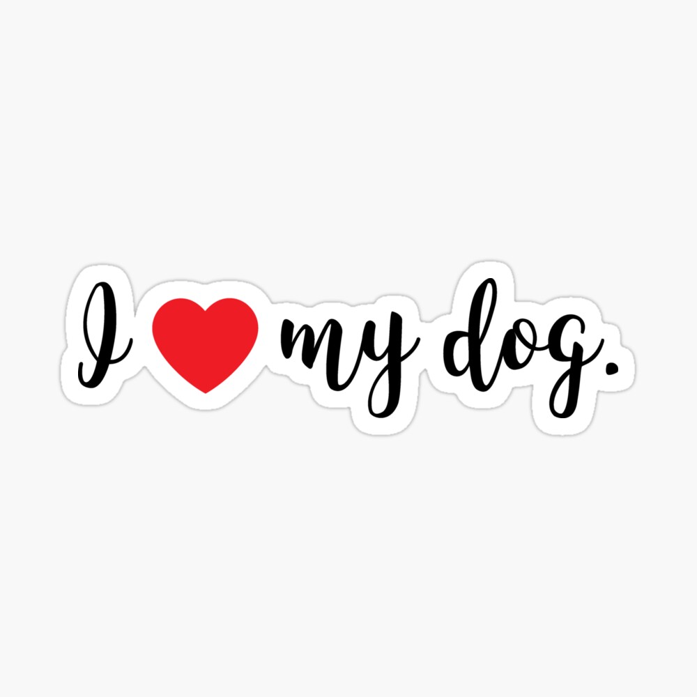 I Heart My Dog Sticker