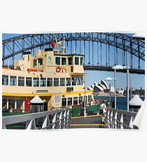Sydney ferry,harbour bridge and Opera House Australia Poster