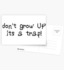 dont grow up adult funny gift cool birthday gifts kids inspirational motivational quotes t shirts Postcards