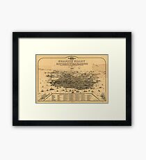 Vintage Pictorial Map of San Francisco (1875) Framed Print
