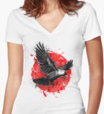 Camiseta entallada de cuello en V Vuelo