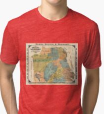 Vintage Map of San Francisco (1890) Tri-blend T-Shirt