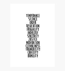 13 Virtues Photographic Print