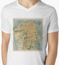 Vintage Map of San Francisco (1915) Men's V-Neck T-Shirt