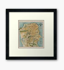 Vintage Map of San Francisco (1915) Framed Print