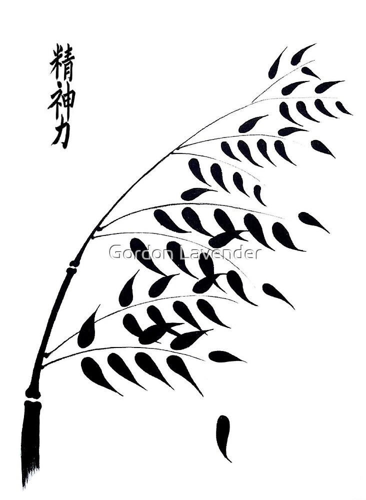 "Japanese Bamboo Kanji Inspiration" by Gordon Lavender Redbubble