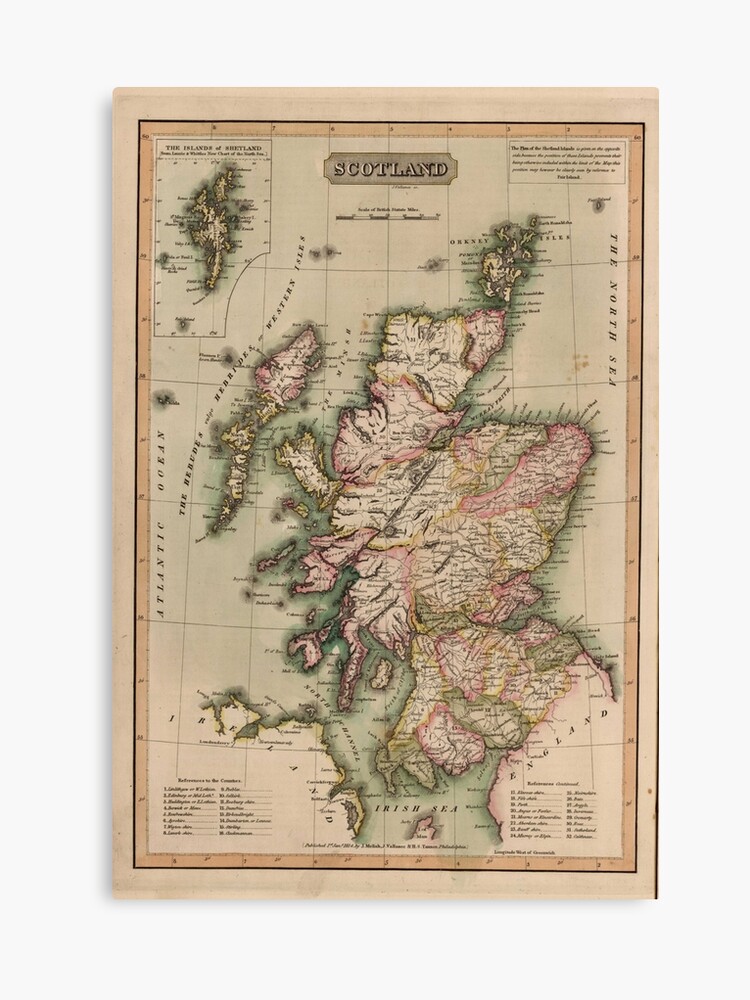 Typical Map of Scotland (1814) Canvas Print photo about Printable Map of Scotland referred to as Common Map of Scotland (1814) Canvas Print