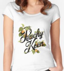 Peachy Keen: Minze Tailliertes Rundhals-Shirt