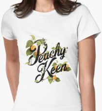 Peachy Keen : Mint Women's Fitted T-Shirt