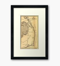 Lámina enmarcada Mapa vintage de los Outer Banks (1862)
