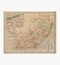 Vintage Map of South Africa (1880) Photographic Print