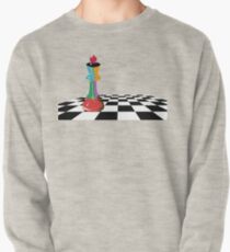 Colored Chess King Piece on Chessboard Pullover