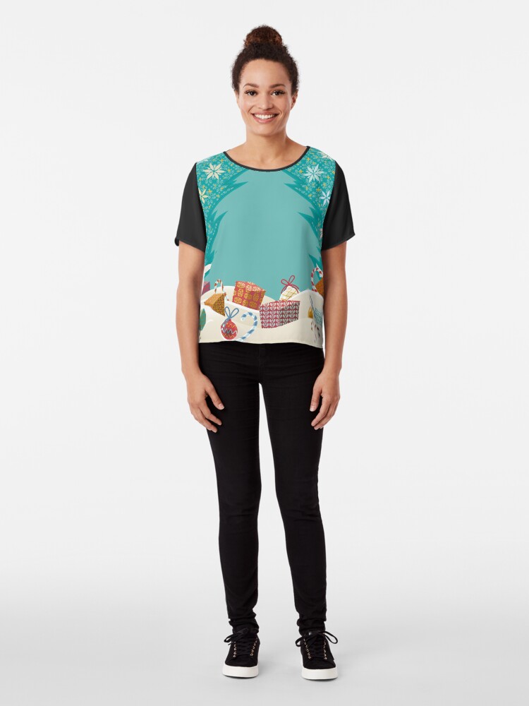 Alternate view of Christmas Eve Chiffon Top