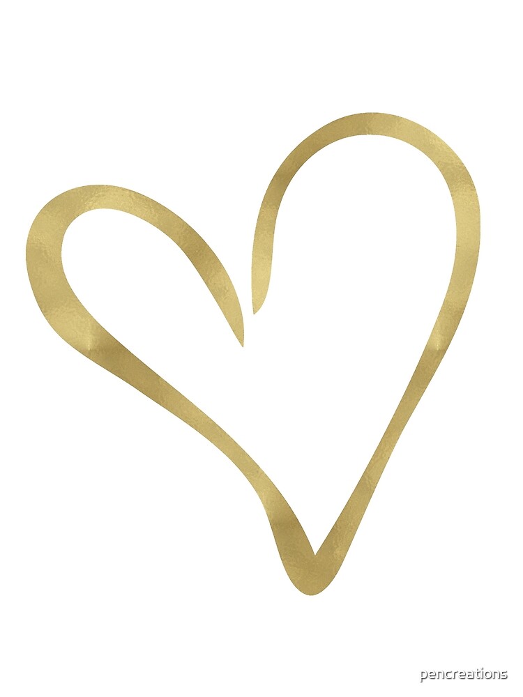 "Heart of Gold" Sticker by pencreations Redbubble